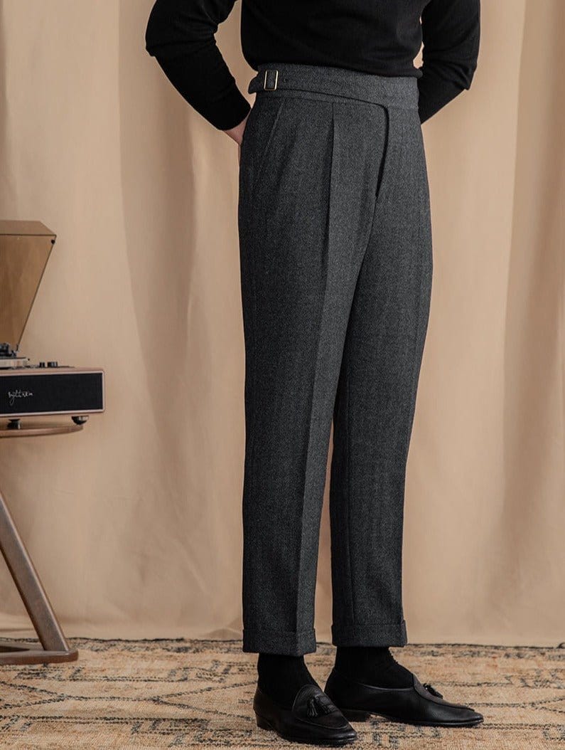 Fabrizio- Wollen Old Money Broek Voor Heren