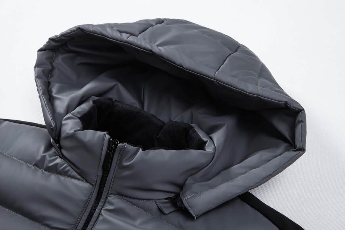 Florencio - Heren Casual Winterjas Old Money Grijs/Zwart