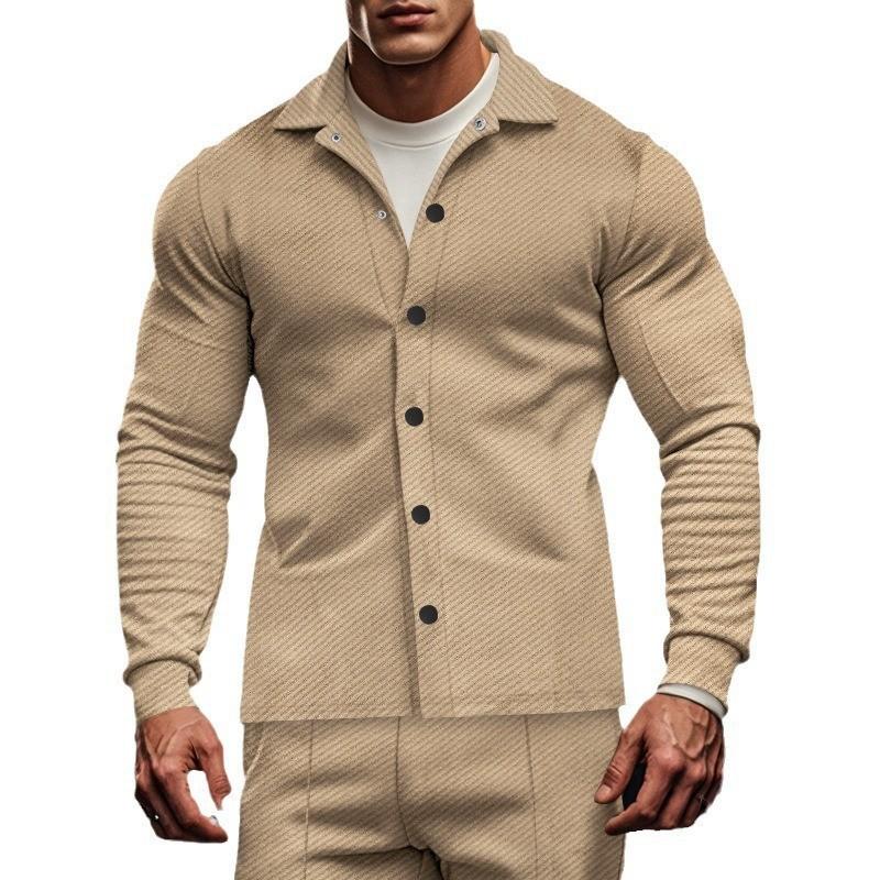 Casual Twill Shirt Jacket Heren – Tijdloze Overshirt Jas met Knopen Winter