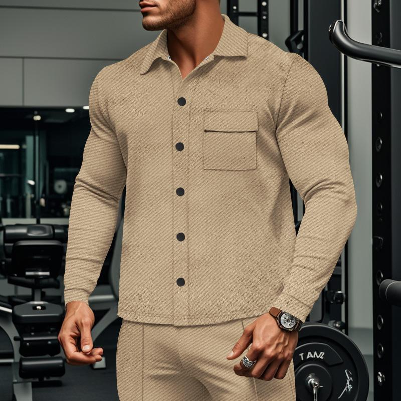 Casual Twill Shirt Jacket Heren – Tijdloze Overshirt Jas met Knopen Winter