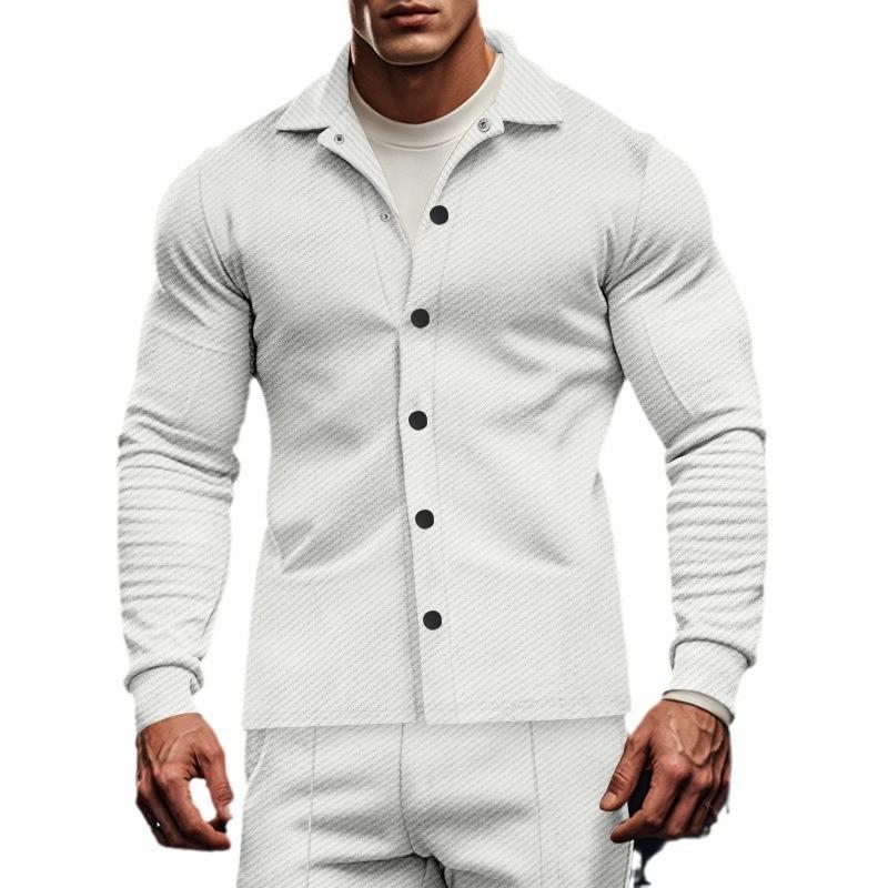 Casual Twill Shirt Jacket Heren – Tijdloze Overshirt Jas met Knopen Winter