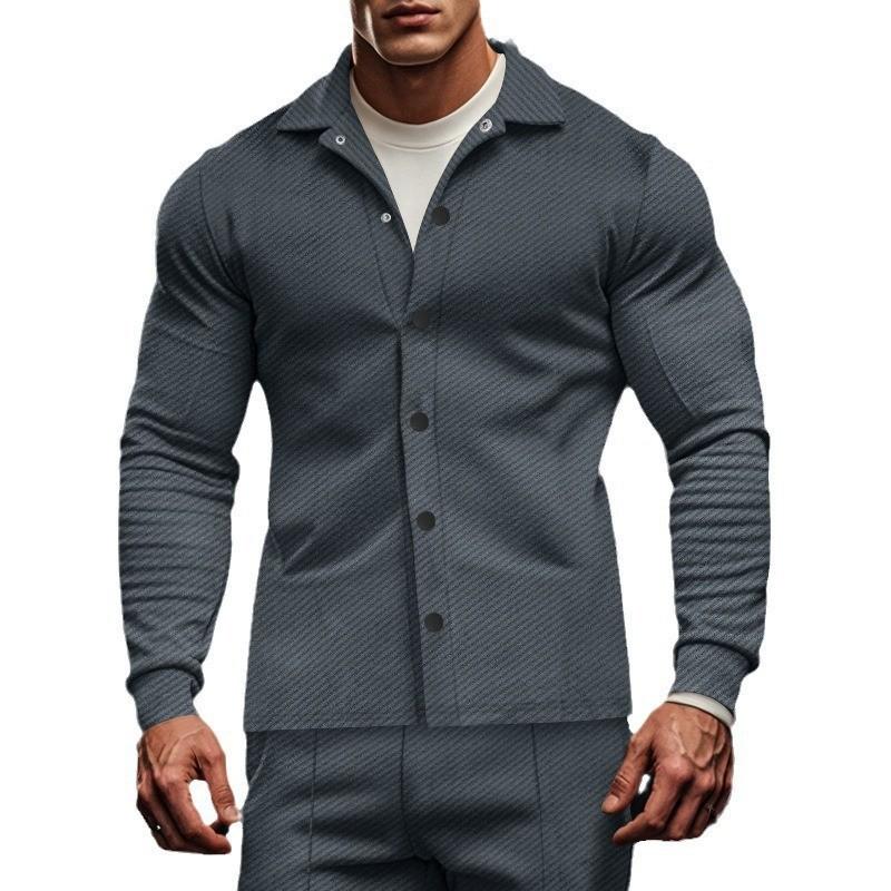 Casual Twill Shirt Jacket Heren – Tijdloze Overshirt Jas met Knopen Winter