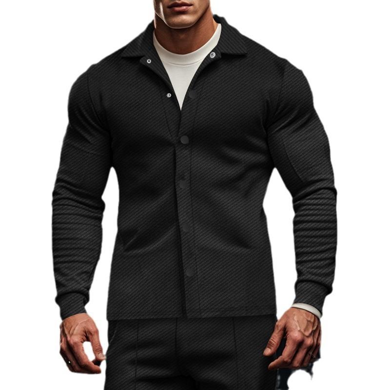 Casual Twill Shirt Jacket Heren – Tijdloze Overshirt Jas met Knopen Winter