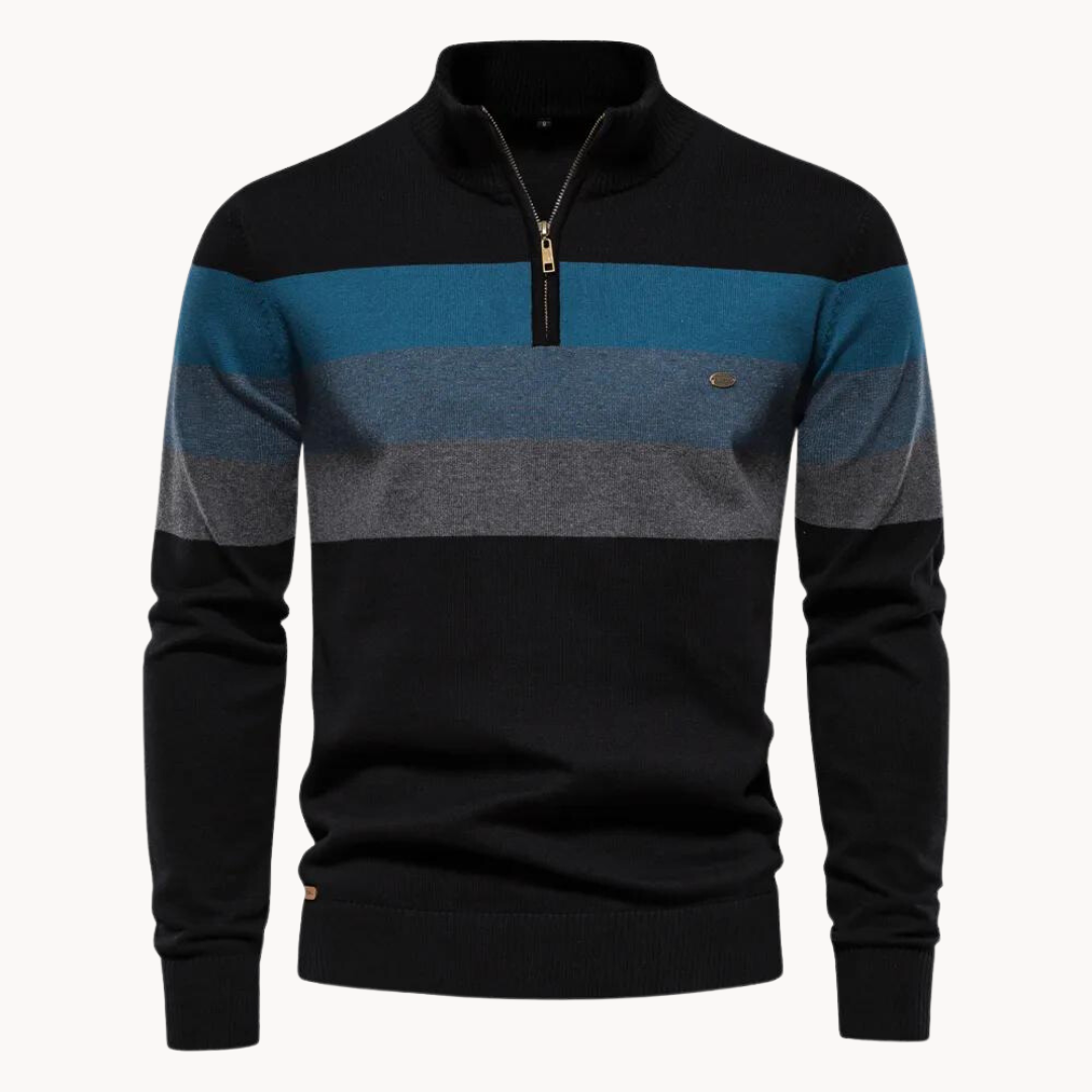 Herentrui Half Zip van katoenmix