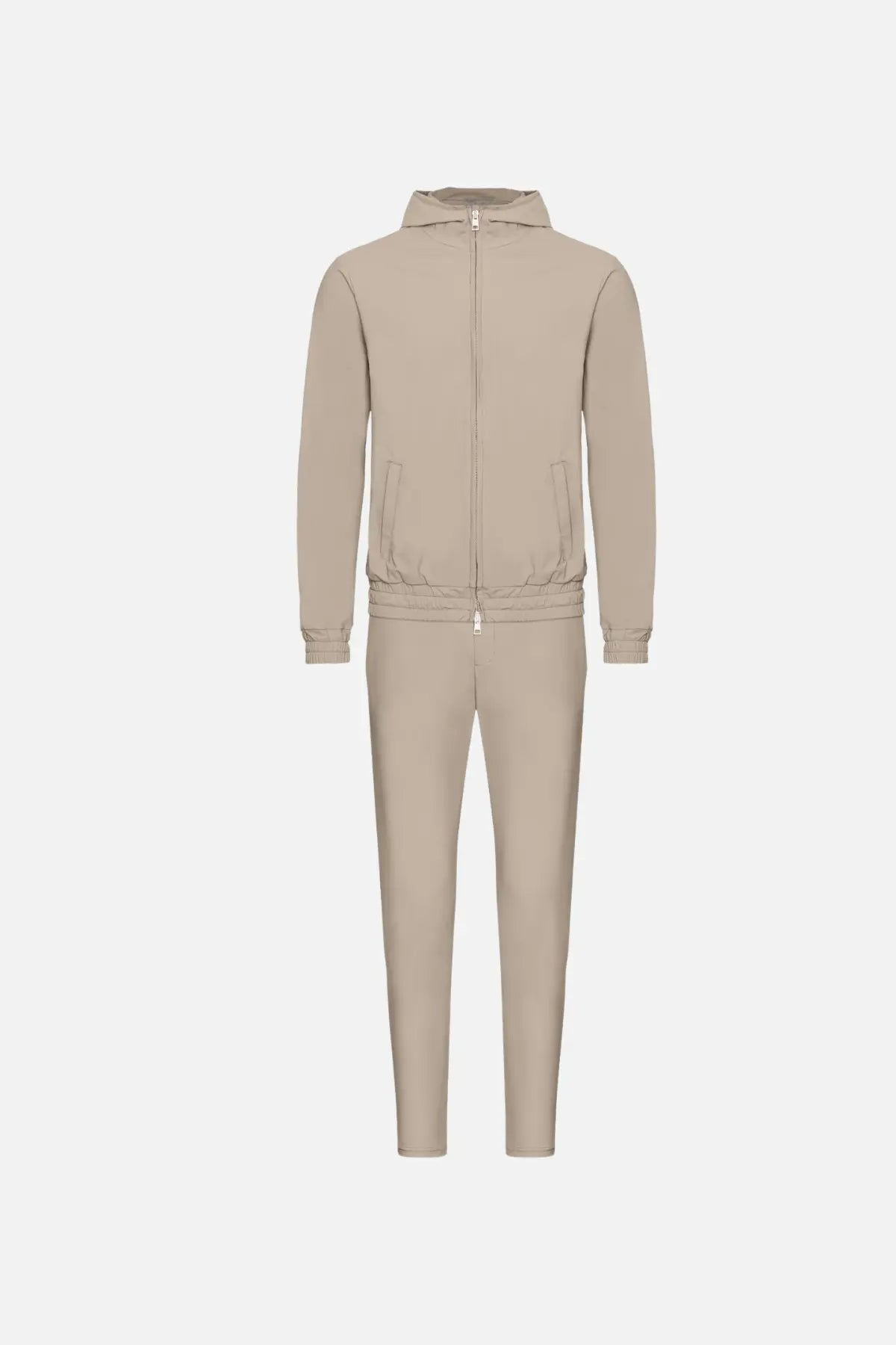 Desert Pearl Techsuit Beige met Capuchon | Modestio
