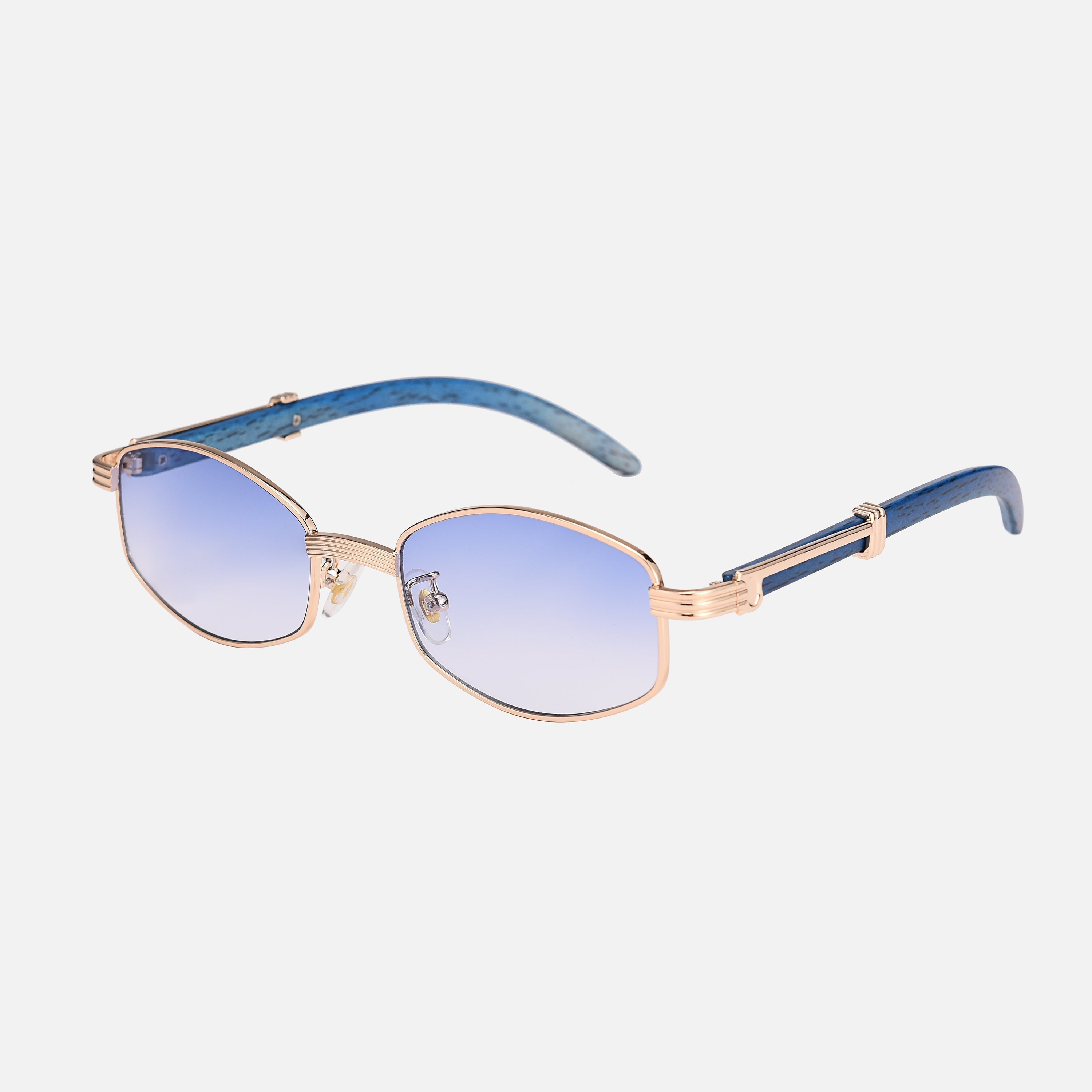 Houten Zonnebril Dames met UV-400 Bescherming en Anti-Kras Coating - Unisex Design met Goud-Plated Accenten 4