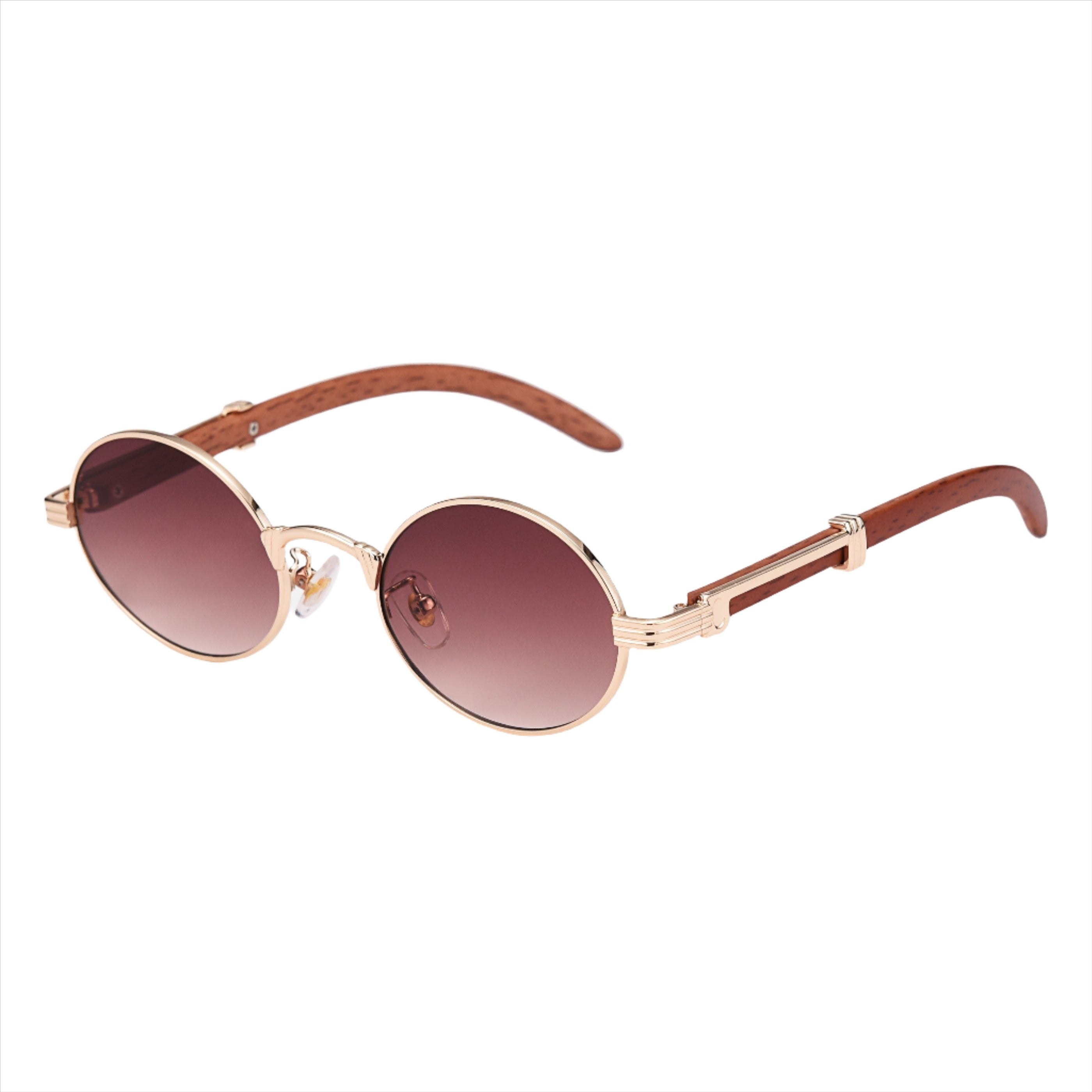 Houten Zonnebril met UV-400 Bescherming en Vintage Stijl – Unisex Elegante Zonnebrillen voor Elke Gelegenheid 0