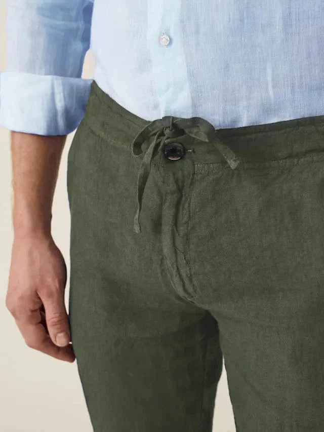 Hugh - Linnen Relaxed Fit Pantalon