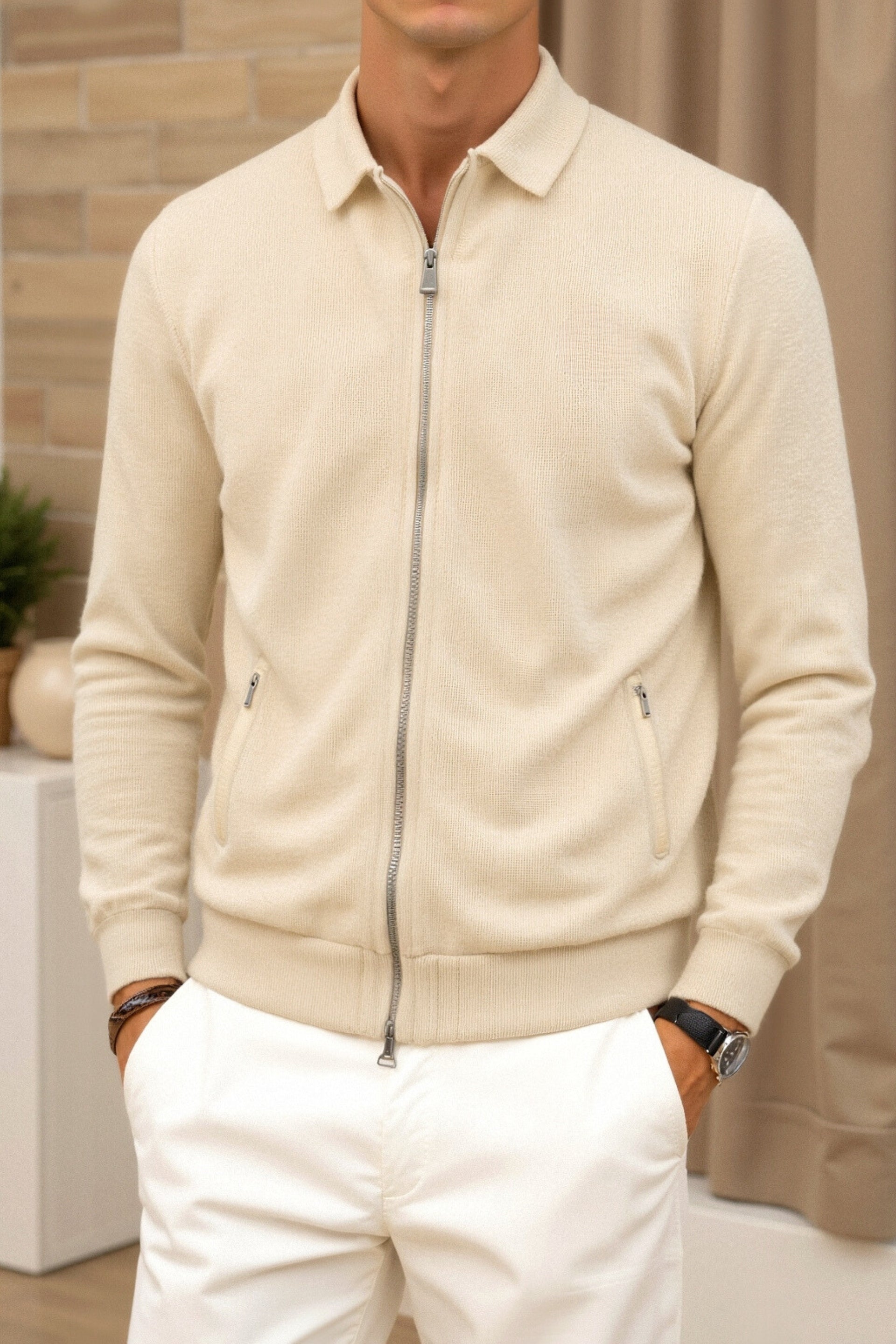 Jesse - Old Money Beige Jas Heren