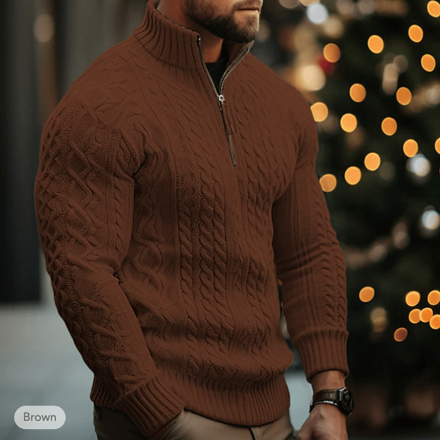 Casual Kabelgebreide Pullover Heren