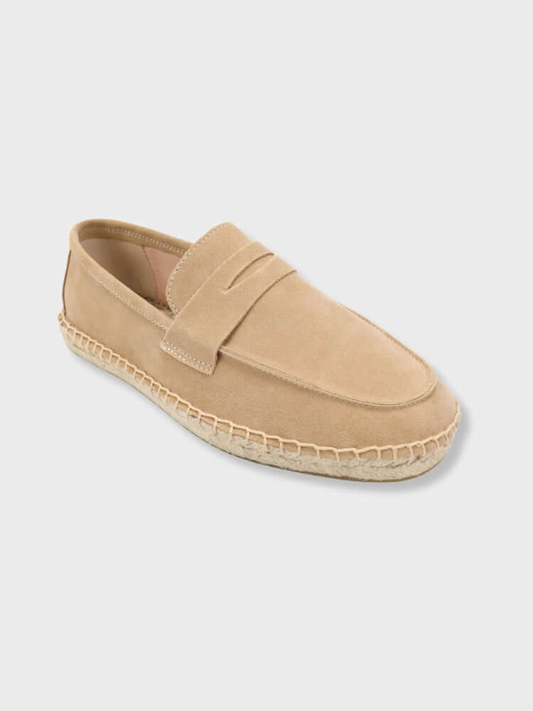 Kastanjebruine Suède Loafers voor Mannen met Jute Zool – Comfortabele Zomerloafers met Tijdloze Elegantie 5