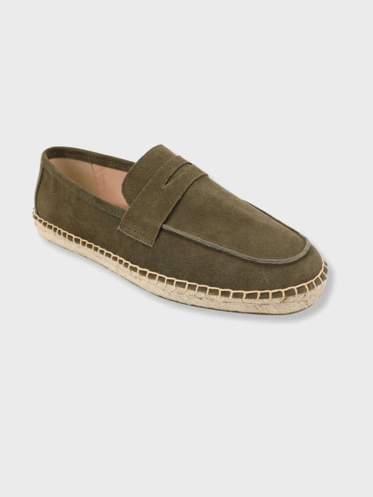 Kastanjebruine Suède Loafers voor Mannen met Jute Zool – Comfortabele Zomerloafers met Tijdloze Elegantie 8