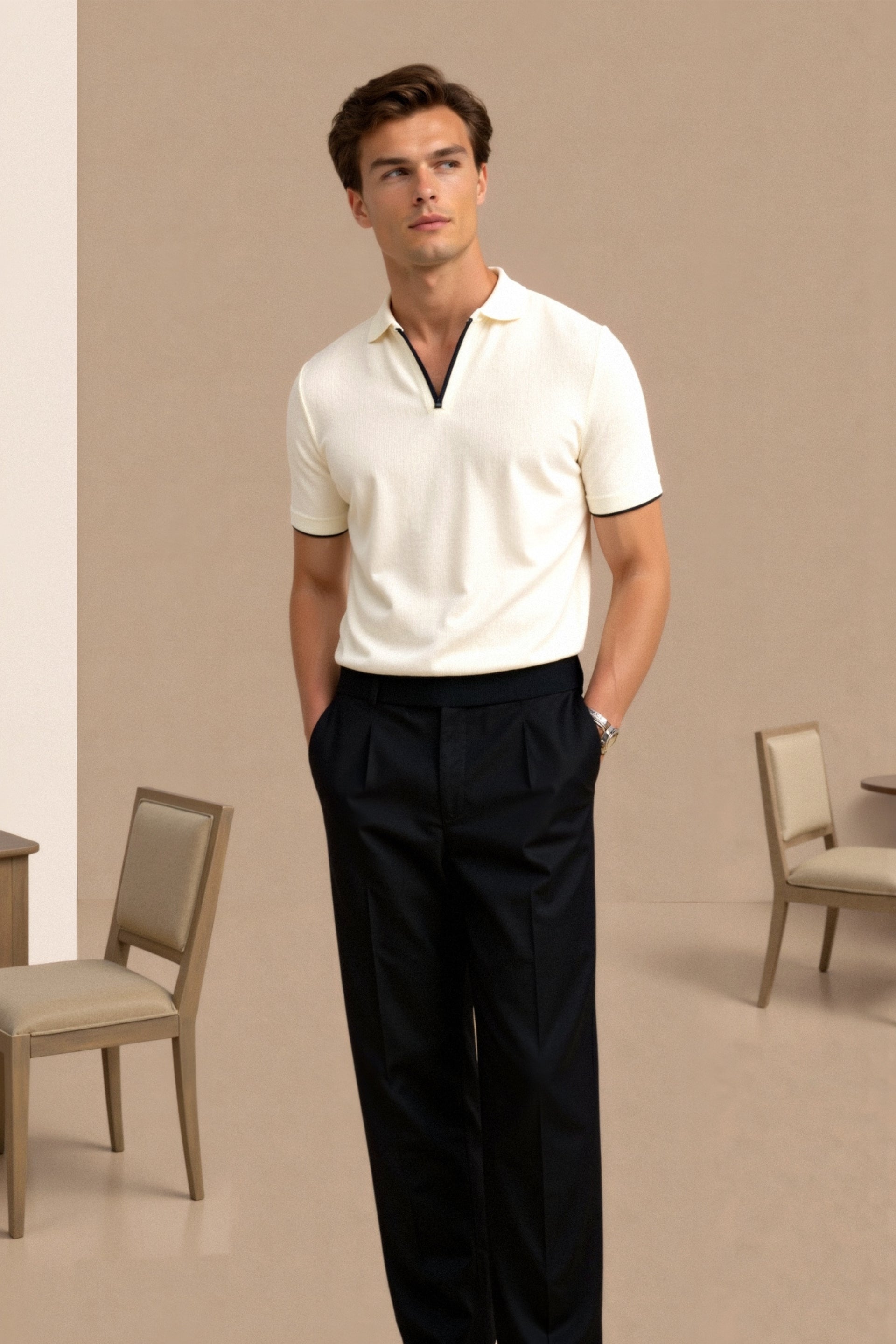 Polo Shirt Heren van Katoen met Slim Fit voor Casual Stijl