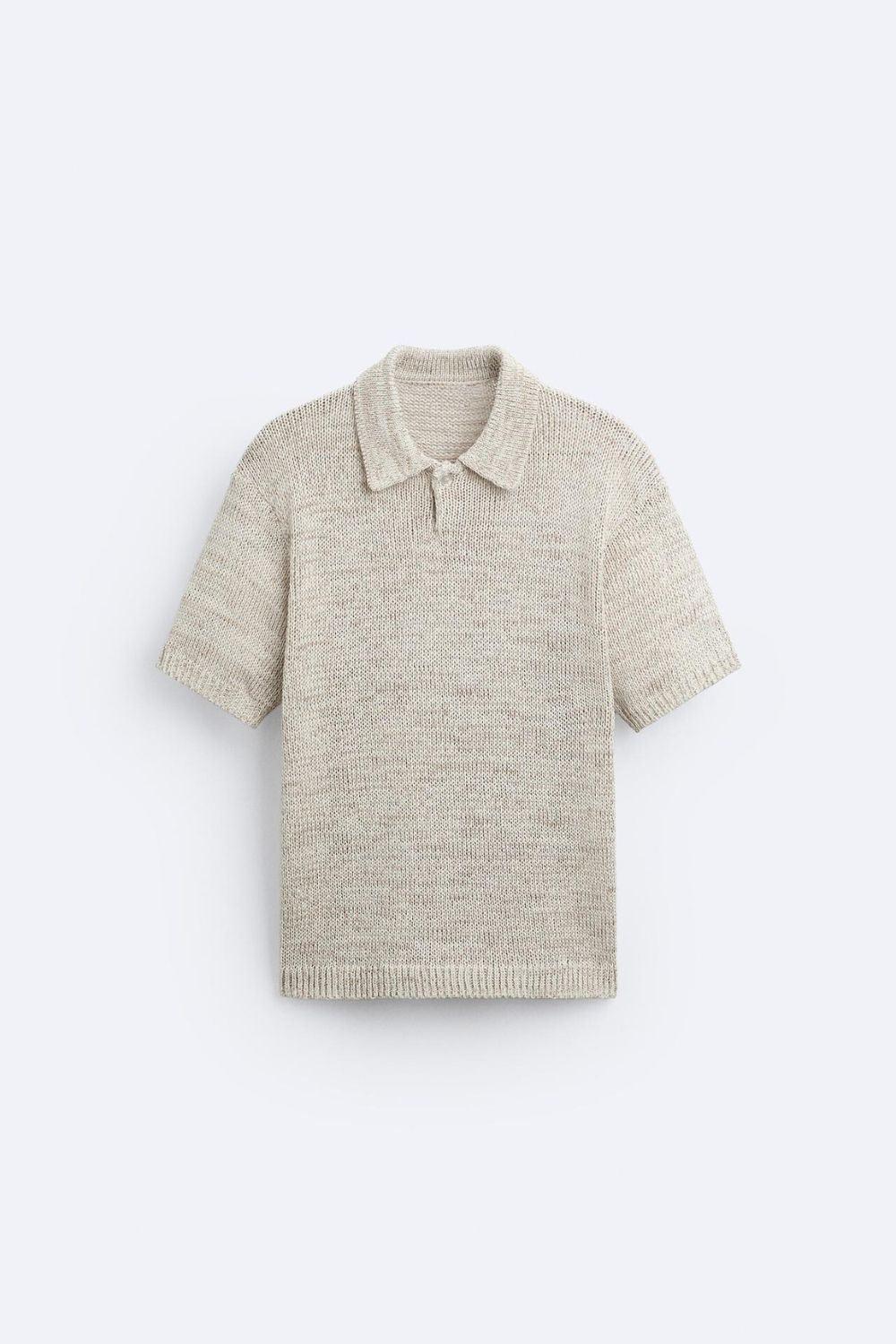 Casual Knitted Polo T-Shirt Heren met Knopen | Modestio