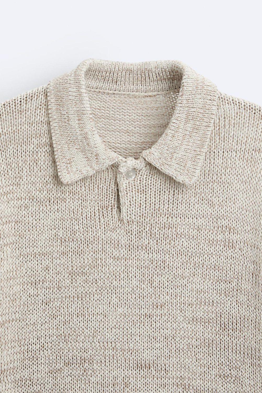Casual Knitted Polo T-Shirt Heren met Knopen | Modestio