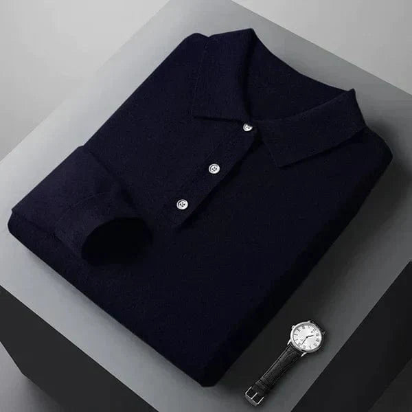 Lange Mouwen Polo Heren met Tailored Fit