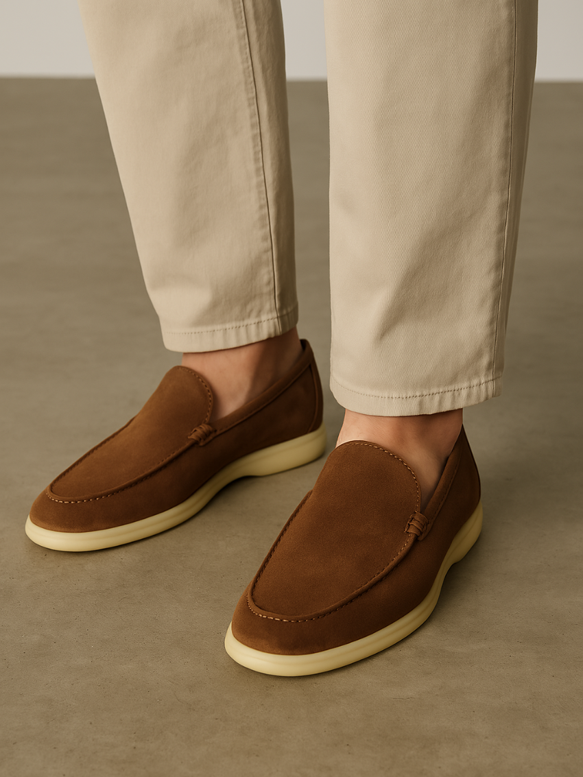 Leo - Old Money Bruine Suède Loafers
