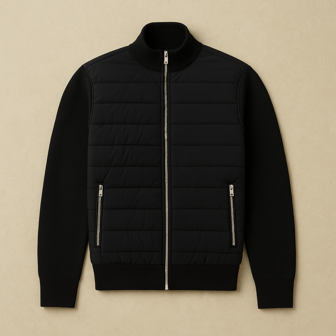 Leon - Elegant hybride Zwarte Jas voor heren
