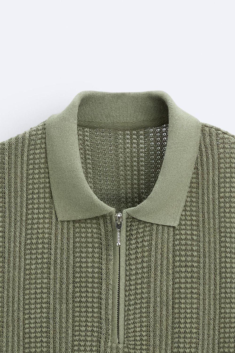 Lichte Zip Polo Shirt Heren Old Money Style