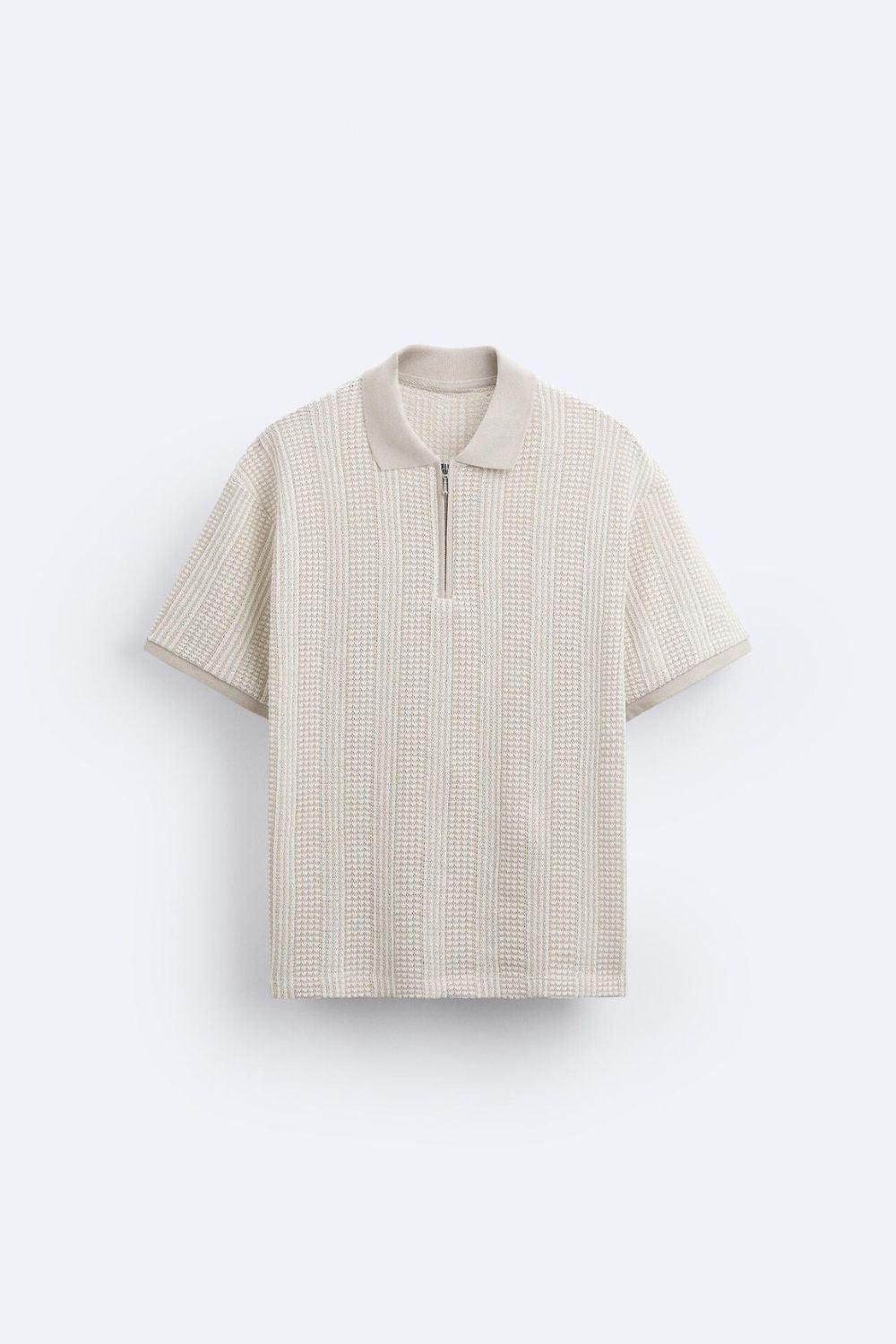 Lichte Zip Polo Shirt Heren Old Money Style
