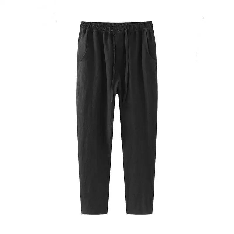 Linnen Broek Dames - Lichtgewicht Witte Linnen Broek voor Zomer, Ademend en Comfortabel 7