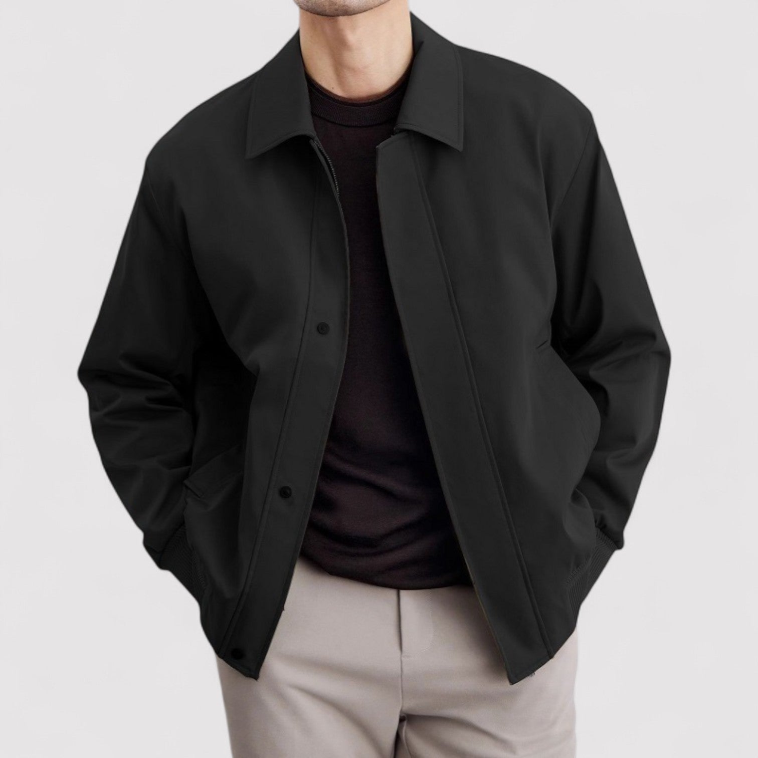 Beige Heren Overgangsjas - Moderne Mannen