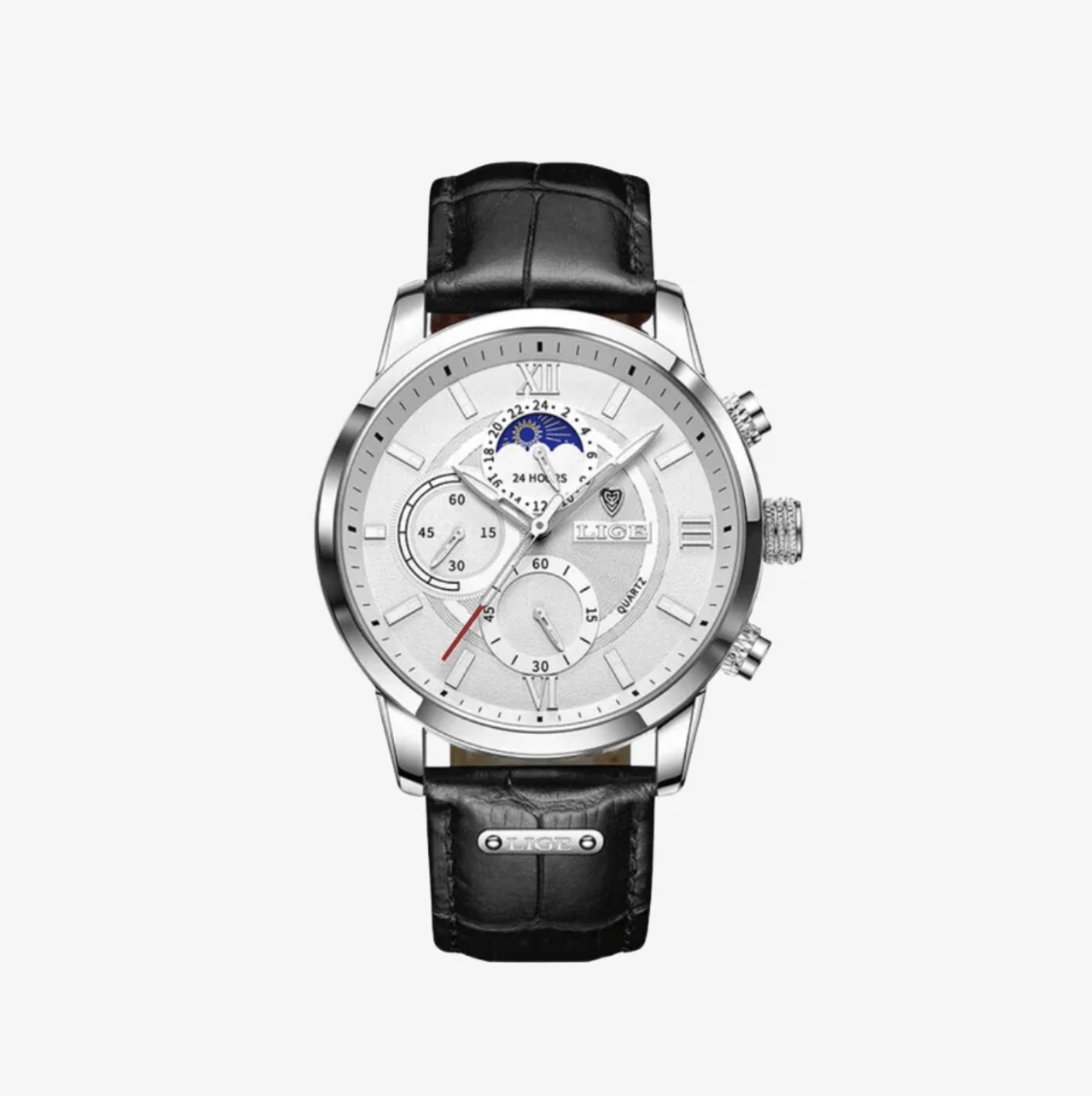 Luxe Horloge met Handgemaakt Design en Leren Band | Modestio