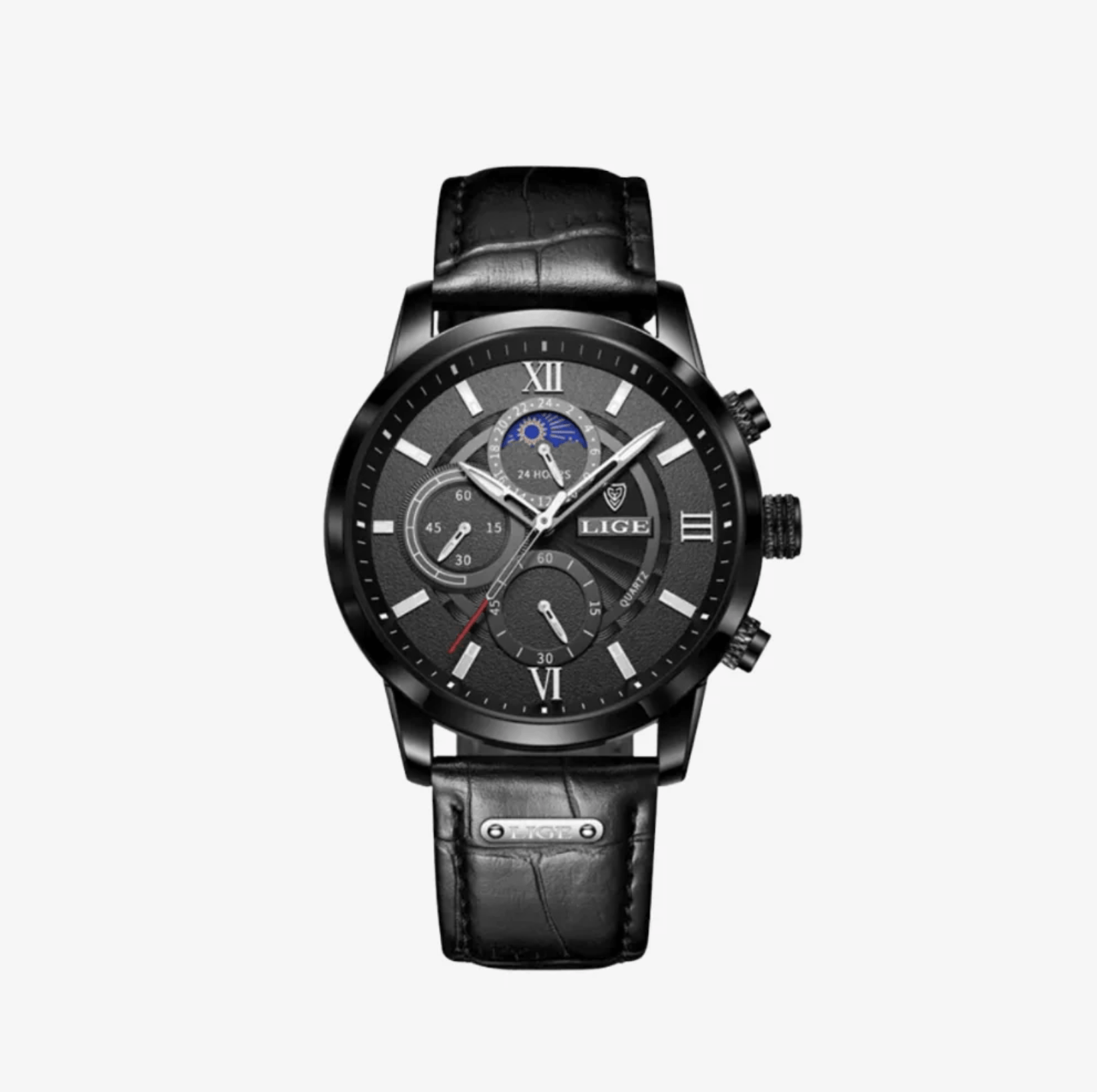 Luxe Horloge met Handgemaakt Design en Leren Band | Modestio