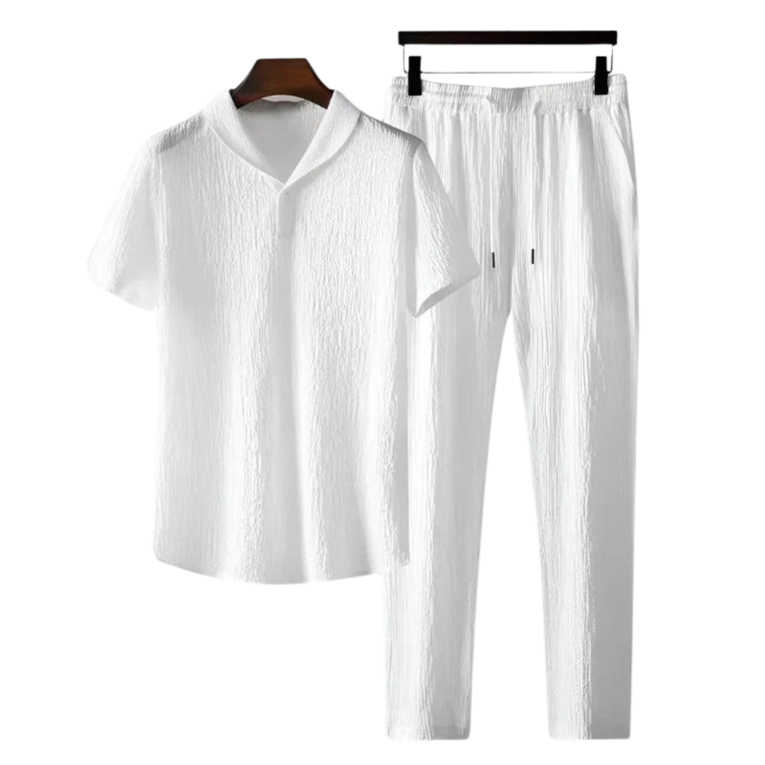 Katoenen Polo en Pantalon Set