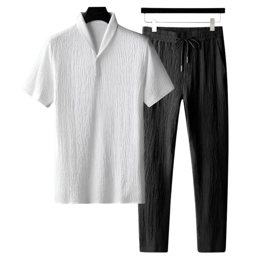 Katoenen Polo en Pantalon Set