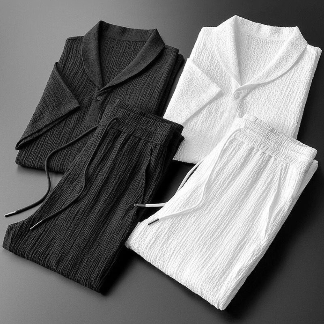 Katoenen Polo en Pantalon Set