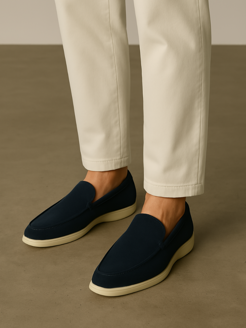 Noli - Klassieke Marineblauwe Suède Loafers