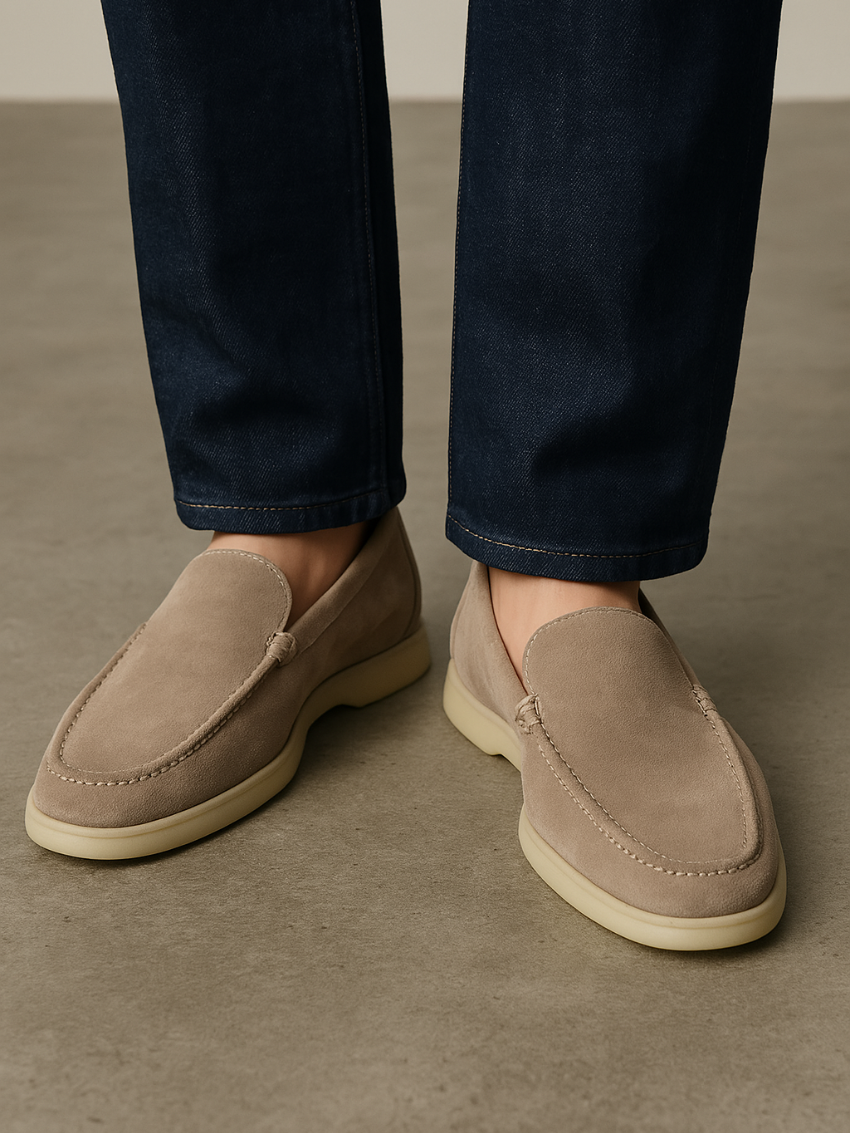 Nori - Klassieke Beige Suède Loafers 2025