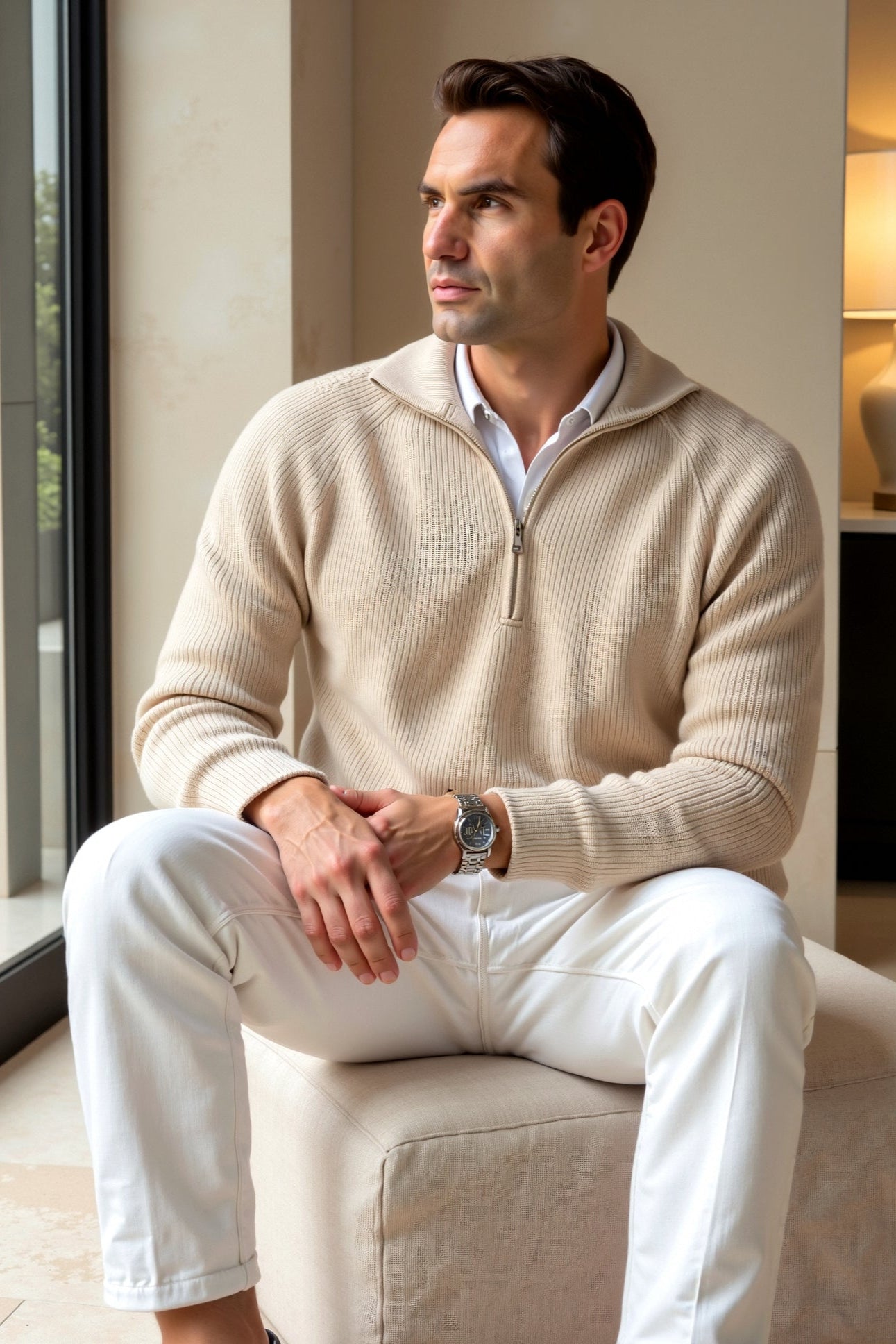 Old Money Half Zip Sweater