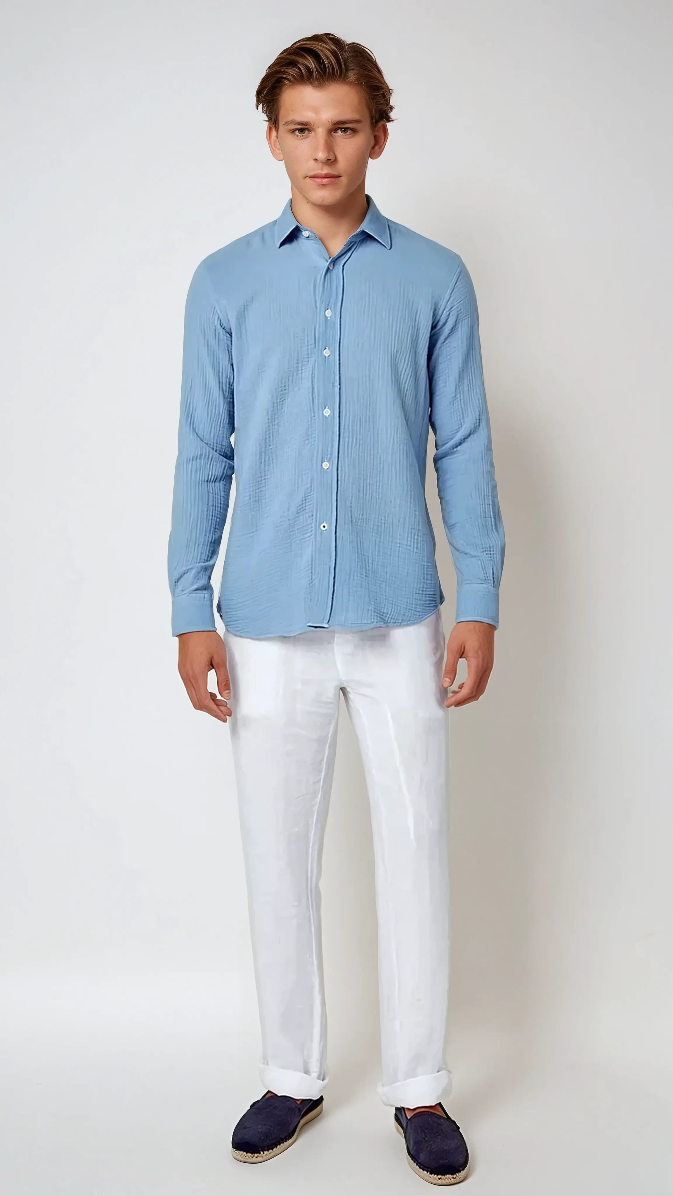 Old Money Witte Linnen Broek