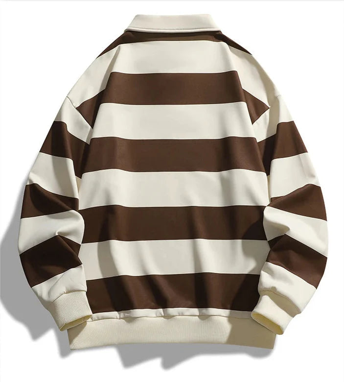 Domenic - Gestreepte Old Money Polo trui