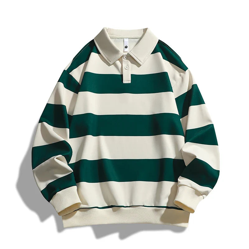 Domenic - Gestreepte Old Money Polo trui