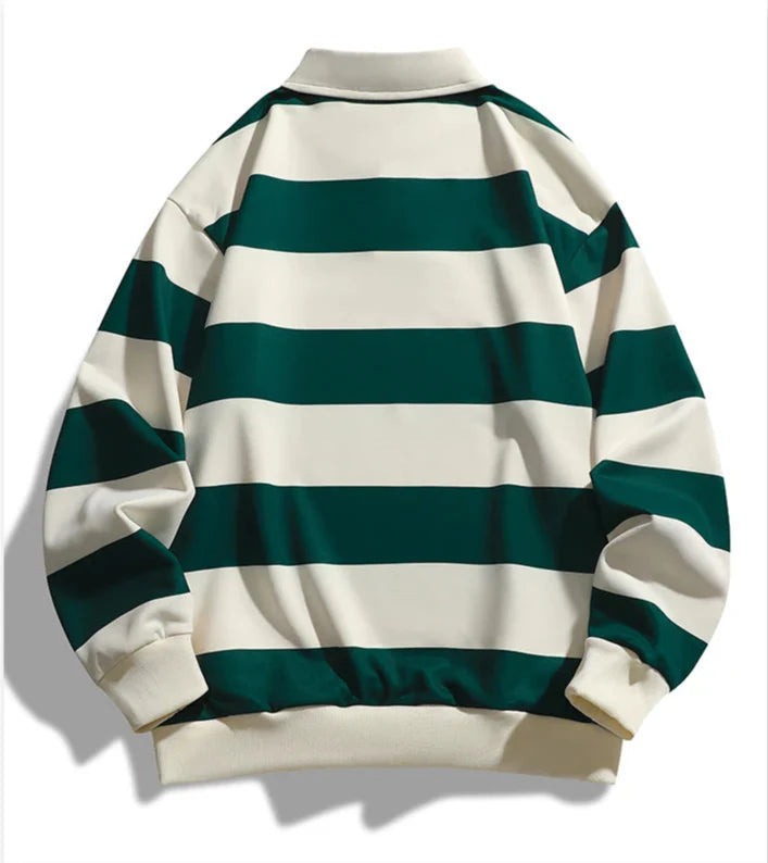 Domenic - Gestreepte Old Money Polo trui