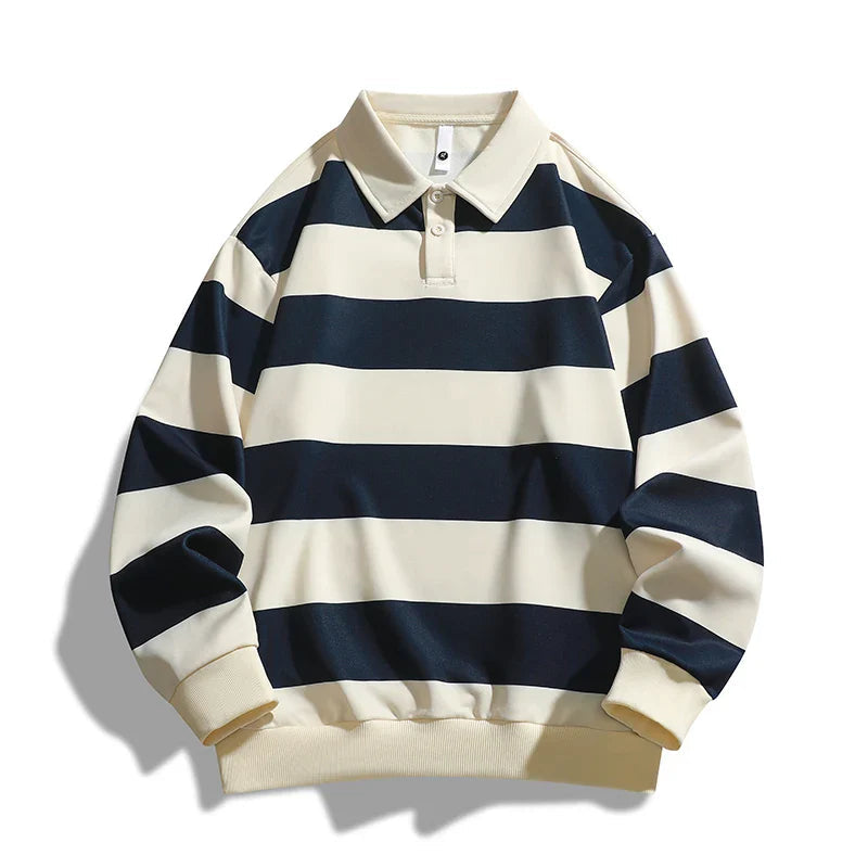 Domenic - Gestreepte Old Money Polo trui