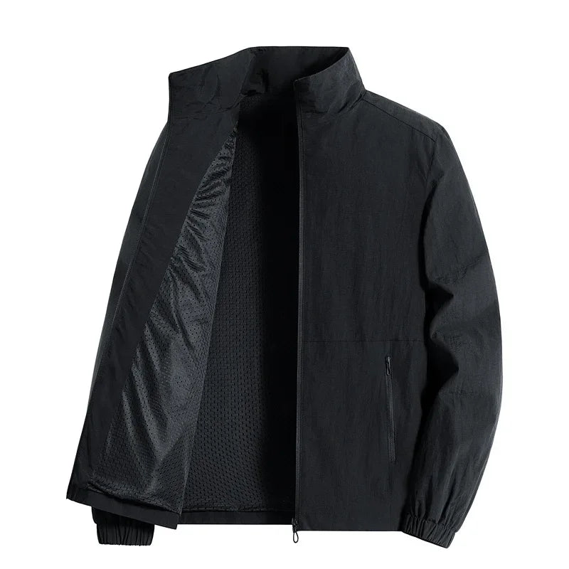 Dante - Moderne Windjack Zwart met Rits
