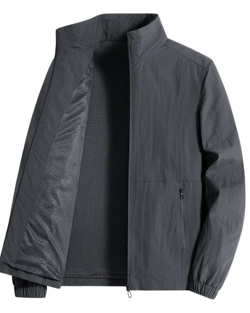 Dante - Moderne Windjack Zwart met Rits