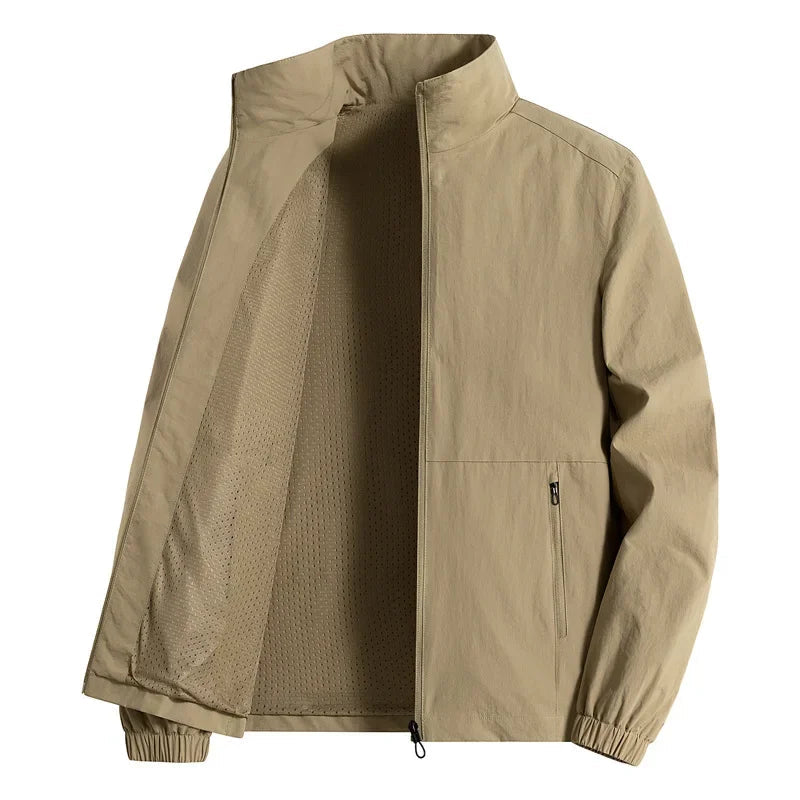Dante - Moderne Windjack Zwart met Rits