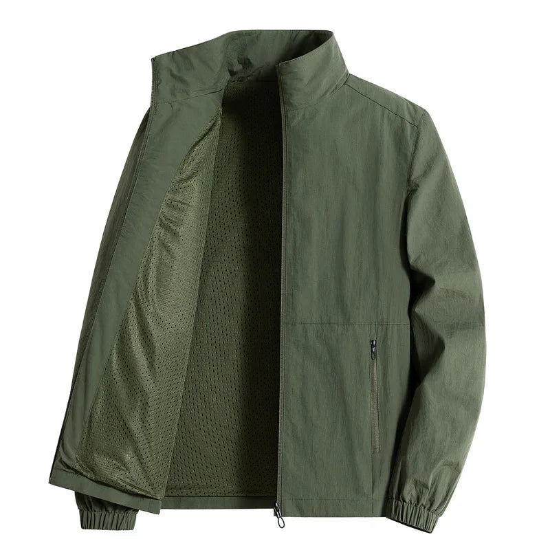 Dante - Moderne Windjack Zwart met Rits