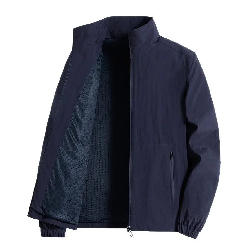 Dante - Moderne Windjack Zwart met Rits