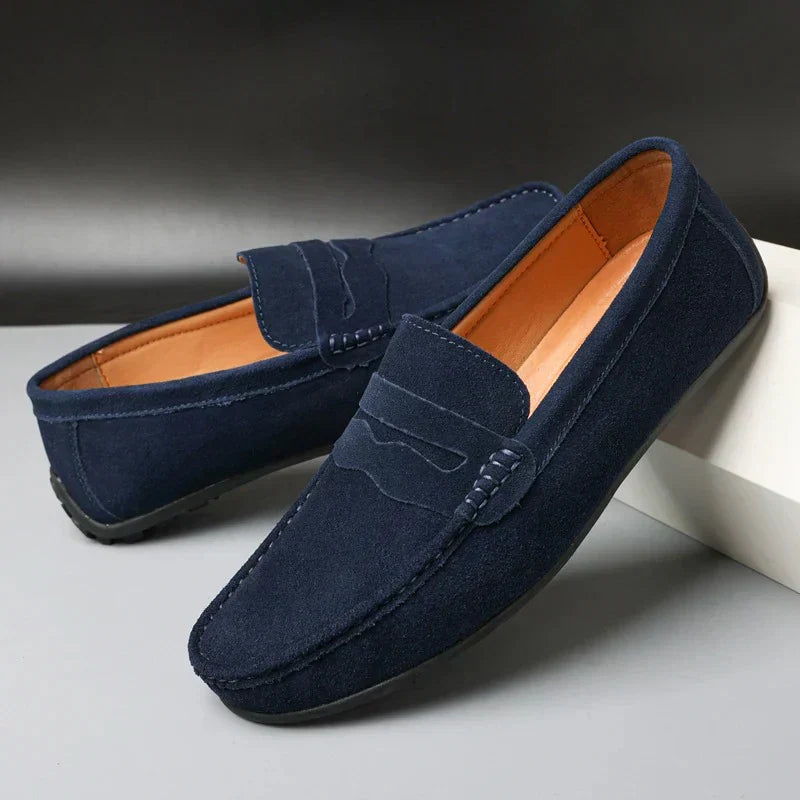 Retro Suède Loafers Heren | Modestio