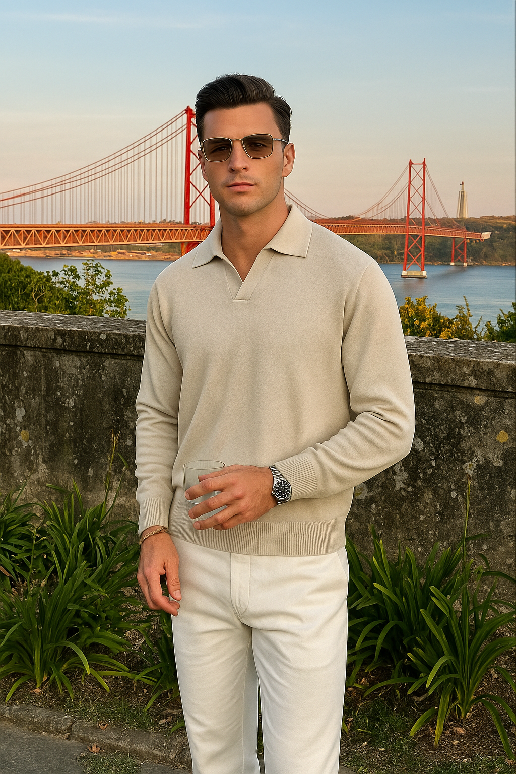 Rocco - Old Money Polo met lange mouwen
