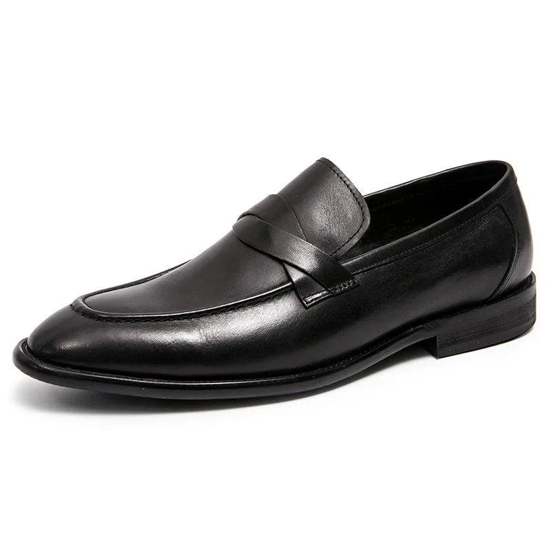 Casual Leren Loafers Heren Zwart/Bruin – Stijlvolle Instappers