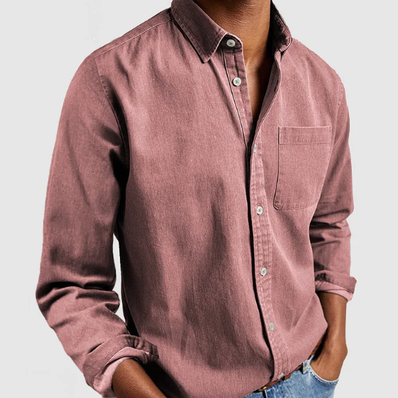 Casual denim herenoverhemd | Zachte katoenmix