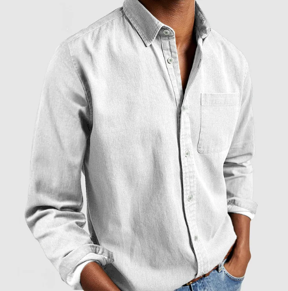 Casual denim herenoverhemd | Zachte katoenmix