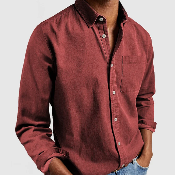 Casual denim herenoverhemd | Zachte katoenmix